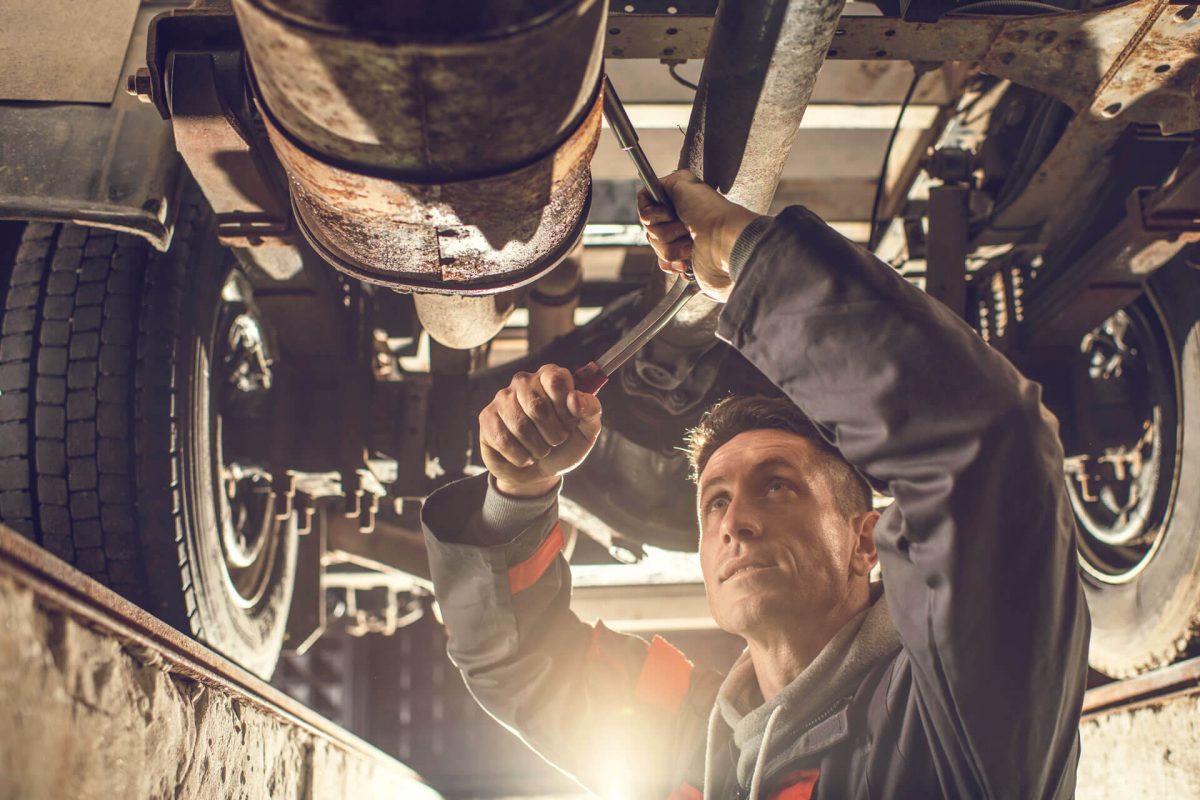 mechanic working on car maintenance